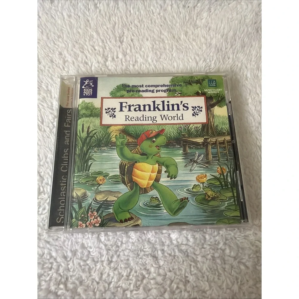 1995 Franklins Reading World PC CD ROM Reading Education Turtles WIN CIB